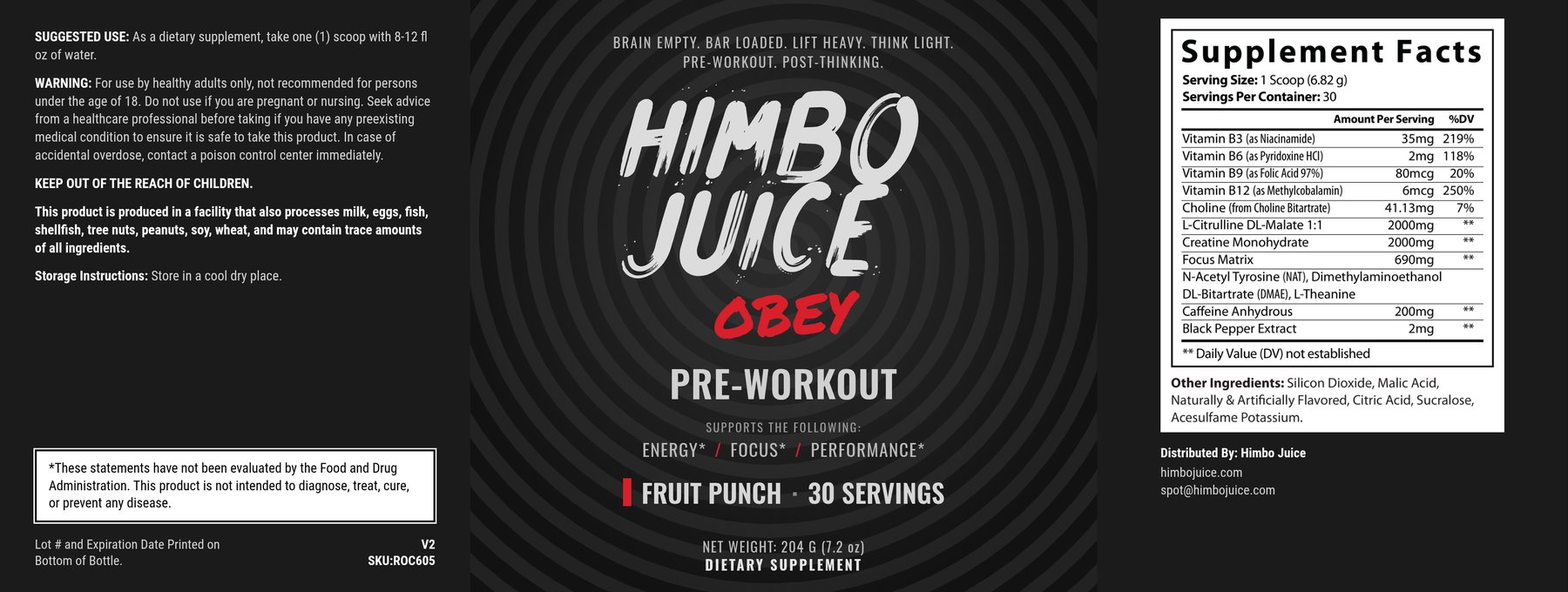 Full OBEY label